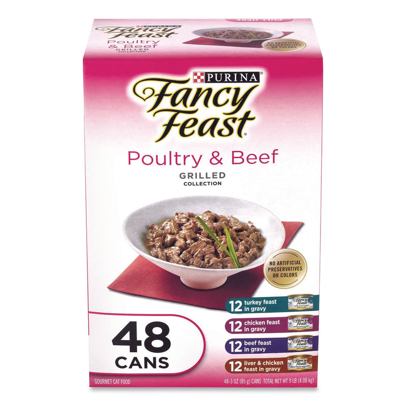 Fancy Feast® Poultry and Beef Variety Pack, Assorted Flavors, 3 oz Can, 48/Carton (GRR22002665) Case of 48