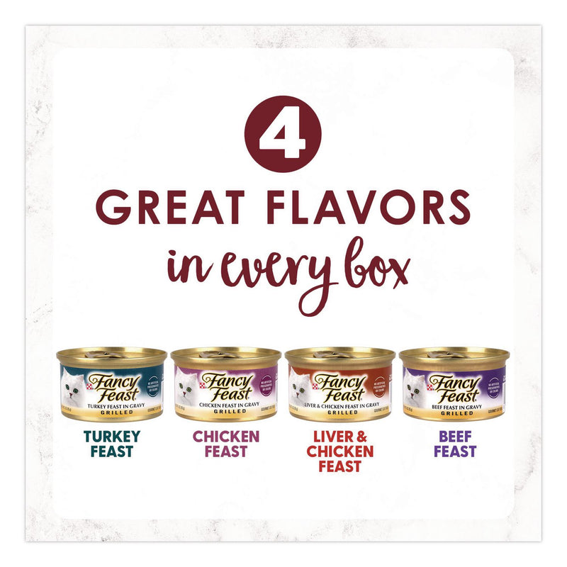 Fancy Feast® Poultry and Beef Variety Pack, Assorted Flavors, 3 oz Can, 48/Carton (GRR22002665) Case of 48