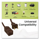GoGreen Power Household Extension Cord, 6 ft, 13 A, Brown, 10/Pack (GGPGG2480610) Each