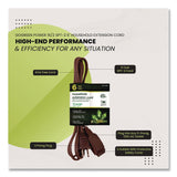 GoGreen Power Household Extension Cord, 6 ft, 13 A, Brown, 10/Pack (GGPGG2480610) Each