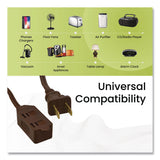 GoGreen Power Household Extension Cord, 12 ft, 13 A, Brown, 3/Pack (GGPGG248123) Pack of 3