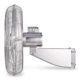 Global Industrial® Washdown Wall Mount Fan, 24", 1 Speed, Silver (GBE293018) Each