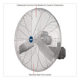 Global Industrial® Washdown Wall Mount Fan, 30", 1 Speed, Silver (GBE293019) Each