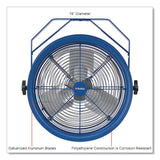 Global Industrial® High Velocity Drum Fan with Yoke Mount, 18", 1 Speed, Blue (GBE293093) Each
