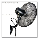 Global Industrial® Industrial Wall Mounted Oscillating Fan, 18", 3 Speeds, Black (GBE293129) Each