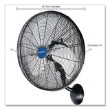 Global Industrial® Industrial Wall Mounted Oscillating Fan, 18", 3 Speeds, Black (GBE293129) Each