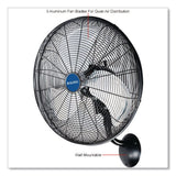 Global Industrial® Industrial Wall Mounted Oscillating Fan, 20", 3 Speeds, Black (GBE293130) Each