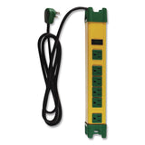 GoGreen Power 6 Outlet Metal Surge Protector, 6 ft Cord, 250 J, Yellow (GGPGG26114) Each