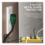 GoGreen Power 6 Outlet Metal Surge Protector, 6 ft Cord, 250 J, Yellow (GGPGG26114) Each