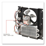 Global Industrial® Fan Forced Wall Heater, Shaded Pole Motor, 1,500 W, 10.63 x 4.75 x 12.25, White (GBE246744) Each