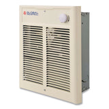 Global Industrial® Fan Forced Wall Heater, Shaded Pole Motor, 1,500 W, 10.63 x 4.75 x 12.25, White (GBE246744) Each