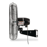 Global Industrial® 2-Speed Oscillating Outdoor Rated Wall Mount Fan, 24", Black (GBE292450) Each