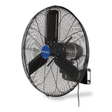 Global Industrial® 2-Speed Oscillating Outdoor Rated Wall Mount Fan, 24", Black (GBE292450) Each