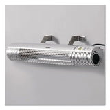 Global Industrial® Infrared Patio Heater with Remote Control, 1,500 W. 30.75 x 5 x 5.38, Silver (GBE246720) Each