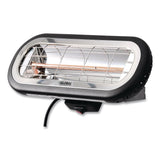 Global Industrial® Infrared Patio Heater Low Glare, 1,500 W, 3 x 7 x 7.5, Black (GBE246721) Each