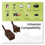 GoGreen Power Household Extension Cord, 20 ft, 13 A, Brown, 3/Pack (GGPGG248203) Pack of 3
