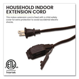 GoGreen Power Household Extension Cord, 20 ft, 13 A, Brown, 3/Pack (GGPGG248203) Pack of 3