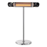Global Industrial® Infrared Patio Heater Free Standing with Remote Control, 1,500 W, 35.38 x 5.13 x 42 to 82, Black (GBE246722) Each