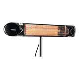 Global Industrial® Infrared Patio Heater Free Standing with Remote Control, 1,500 W, 35.38 x 5.13 x 42 to 82, Black (GBE246722) Each