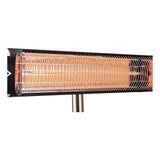 Global Industrial® Infrared Patio Heater Free Standing with Remote Control, 1,500 W, 35.38 x 5.13 x 42 to 82, Black (GBE246722) Each