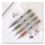 Zebra® F-301 Signature Series Earthy Tones Ballpoint Pen, Retractable, Fine 0.7 mm, Black Ink, Pewter Barrel, 4/Pack (ZEB27214) Pack of 4