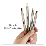 Zebra® F-301 Signature Series Earthy Tones Ballpoint Pen, Retractable, Fine 0.7 mm, Black Ink, Assorted Earthy Tones Barrel, 4/Pack (ZEB27304) Pack of 4