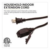 GoGreen Power Household Extension Cord, 15 ft, 13 A, Brown, 3/Pack (GGPGG248153) Pack of 3