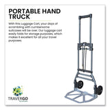 GoGreen Power Luggage Cart ,150 lbs Capacity, 40 x 15.25 x 16.5, Gray (GGPTR1800) Each