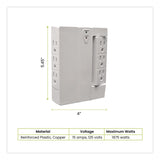 GoGreen Power 6 Outlet Swivel Wall Tap with Surge Protection, 1,000 J, White (GGPGG16310TSW) Each