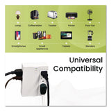 GoGreen Power 6 Outlet Swivel Wall Tap with Surge Protection, 1,000 J, White (GGPGG16310TSW) Each