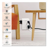 GoGreen Power 6 Outlet Swivel Wall Tap with Surge Protection, 1,000 J, White (GGPGG16310TSW) Each
