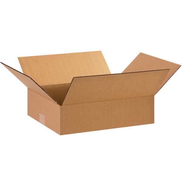 15 x 12 x 4" Flat Corrugated Boxes (15124) Bundle Of 25
