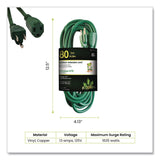 GoGreen Power 16 AWG Outdoor Extension Cord, 80 ft, 10 A, Green (GGPGG13780GN) Each