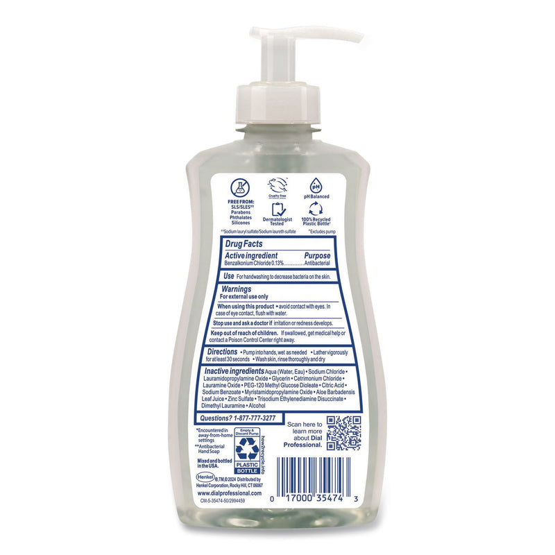 Dial® Professional Antibacterial and Sensitive Fragrance-Free Liquid Hand Soap, Unscented, 11 oz, 12/Carton (DIA35476) Case of 12