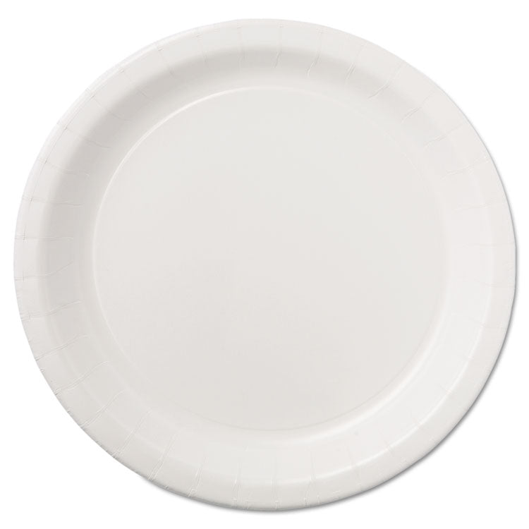 Hoffmaster® Coated Paper Dinnerware, Plate, 9" dia, White, 50/Pack, 10 Packs/Carton (HFMPL7095)