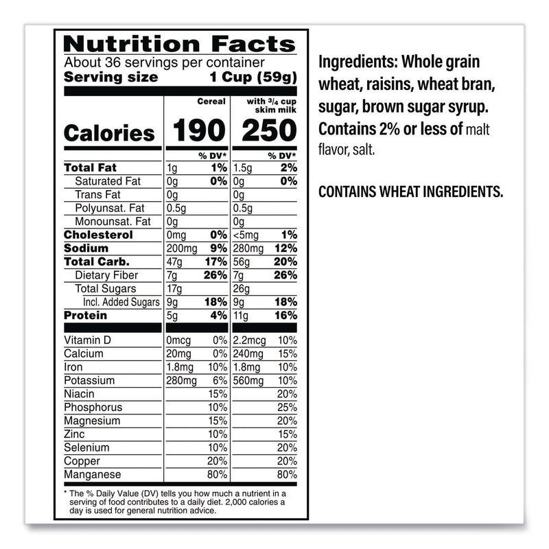 Kellogg's® Raisin Bran Cereal, 2 Bags/Box, 76.5 oz Box (GRR22002624) Each