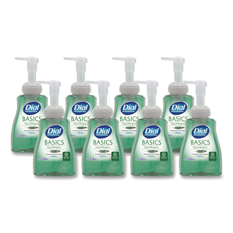 Dial® Professional Basics Hypoallergenic Foaming Hand Wash, Aquatic, 10 oz, 8/Carton (DIA35432) Case of 8