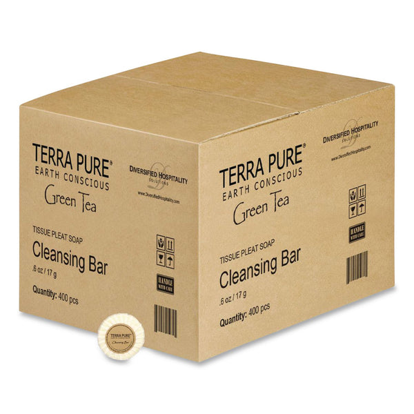 Diversified Hospitality Solutions Terra Pure Cleansing Bar, Green Tea Lemongrass Scent, 0.6 oz Bar, 400/Carton (DHS002041) Case of 400