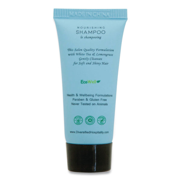 Diversified Hospitality Solutions H2O Therapy Shampoo Single Use, White Tea and Lemongrass Scent, 0.85 oz Tube, 300/Carton (DHS007057) Case of 300