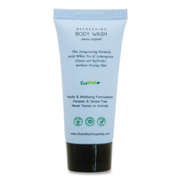 Diversified Hospitality Solutions H2O Therapy Body Wash Single Use, White Tea and Lemongrass, 0.85 oz, 300/Carton (DHS007088) Case of 300