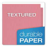 Oxford® Pink Ribbon Twin-Pocket Folder with Prong Fasteners, Accommodates (135) 11 x 8.5 Sheets, Pink, 25/Box (OXF57768) Box of 25