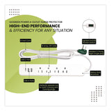 GoGreen Power Four-Outlet Surge Protector with Three USB Ports, 4 ft Cord Length Cord, 450 J, White (GGPGG1462USBC) Each