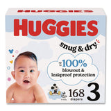 Huggies® Snug and Dry Diapers, Size 3, 16 lbs to 28 lbs, 168/Carton (KCM56456) Case of 168