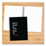 Willow Creek Press Love Made Me Crazy Undated Journal, Medium/College Rule, Black/White/Red Cover, (80) 8 x 6 Sheets (WPR55052) Each