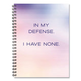 Willow Creek Press No Defense Undated Journal, Medium/College Rule, Pastel Multicolor Cover, (80) 8 x 6 Sheets (WPR55069) Each