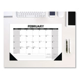 Willow Creek Press Basic Small Monthly Desk Pad Calendar, 17 x 12, White/Gray/Black Sheets, Black Headband/Corners, 12-Month (Jan to Dec) 2026 (WPR57063) Each