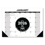 Willow Creek Press Basic Small Monthly Desk Pad Calendar, 17 x 12, White/Gray/Black Sheets, Black Headband/Corners, 12-Month (Jan to Dec) 2026 (WPR57063) Each