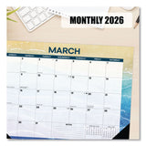 Willow Creek Press Beaches Monthly Desk Pad Calendar, 17 x 12, White/Multicolor Sheets, Black Headband/Corners, 12-Month (Jan to Dec) 2026 (WPR57070) Each