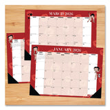 Willow Creek Press Betty Boop Small Monthly Desk Pad Calendar, 17 x 12, Red/White Sheets, Black Headband, Black Corners, 12-Month (Jan-Dec) 2026 (WPR57087) Each