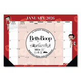 Willow Creek Press Betty Boop Small Monthly Desk Pad Calendar, 17 x 12, Red/White Sheets, Black Headband, Black Corners, 12-Month (Jan-Dec) 2026 (WPR57087) Each
